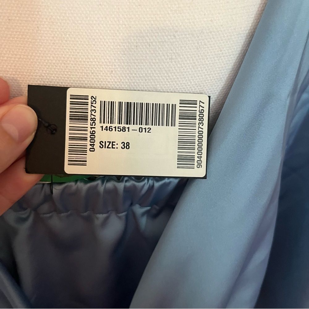 Satin Bow-Back Mini Dress in Light Blue - Picture 13 of 16